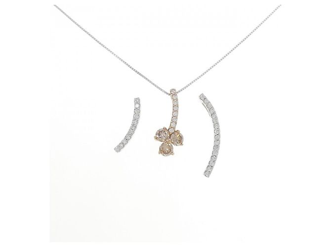 Autre Marque Collana di diamanti 2 vie in oro bianco Au750 e oro rosa Au750 - vista 5