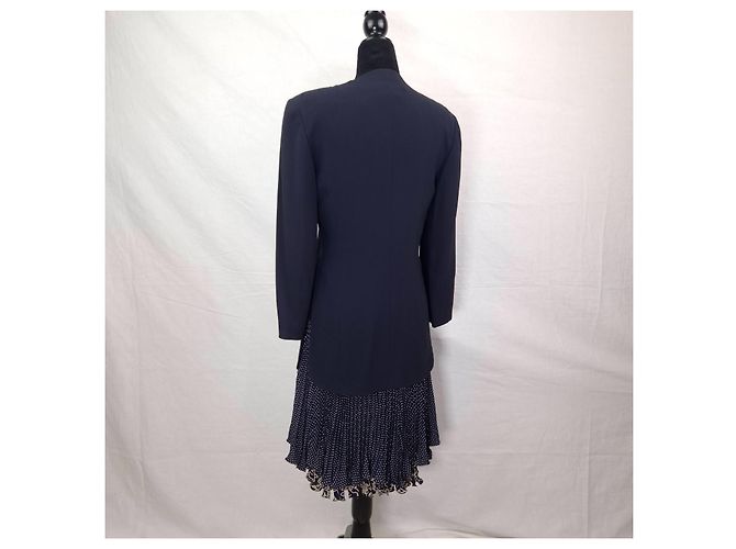Emanuel Ungaro Conjunto Ungaro com jaqueta e vestido com saia plissada Azul - vista 2