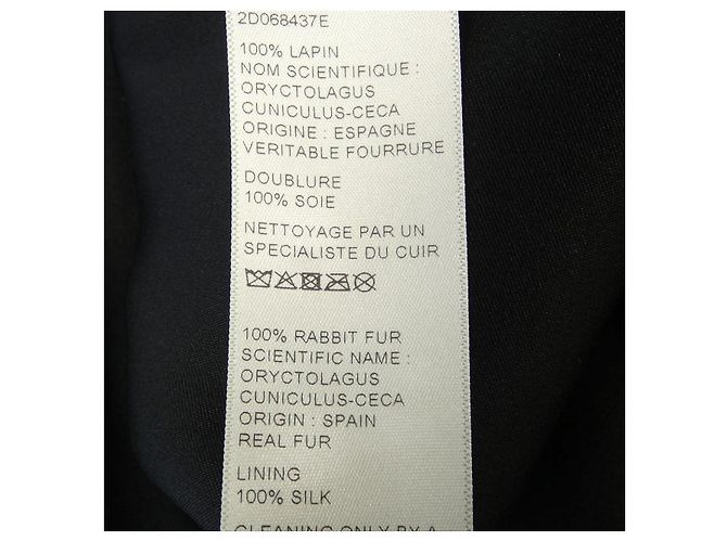 Céline CELINE Rabbit Coat Black - view 3