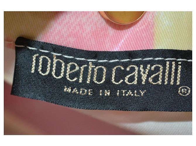 Bolsa Roberto Cavalli em tecido laminado estampado - vista 7