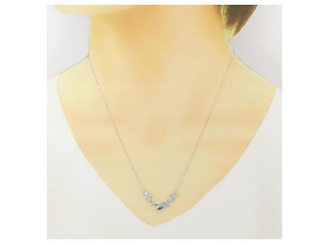 Autre Marque Collana con diamanti Au750 Argento - vista 6