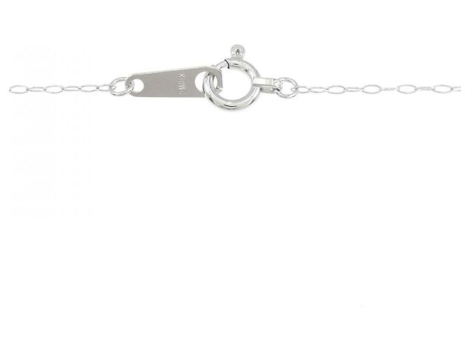 Autre Marque Collana in Oro Bianco K10 con Rubino e Diamanti Rosso - vista 5