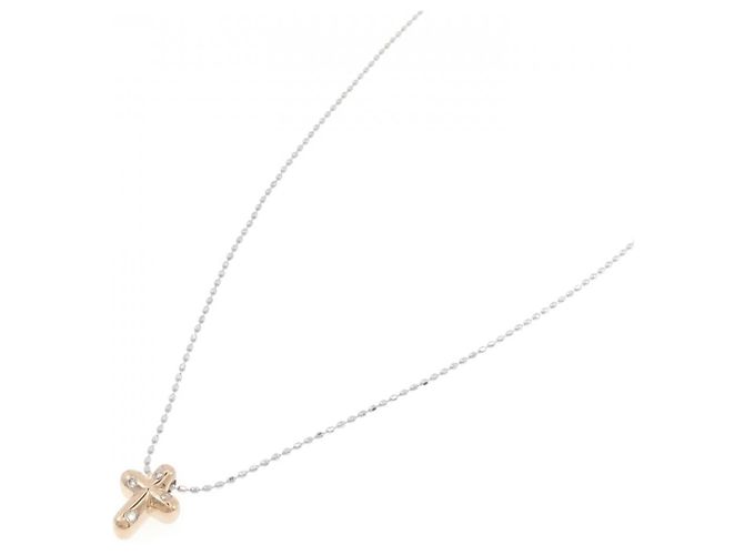 Autre Marque Collana con diamante incrociato Au750/Au417 Rosa - vista 2