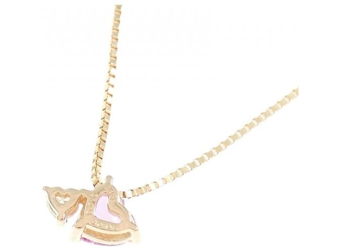 Autre Marque Au750 Pink Gold Sapphire Diamond Necklace - view 4
