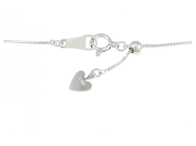 Autre Marque Collana con diamanti a tre pietre in oro bianco Au750 Argento - vista 5