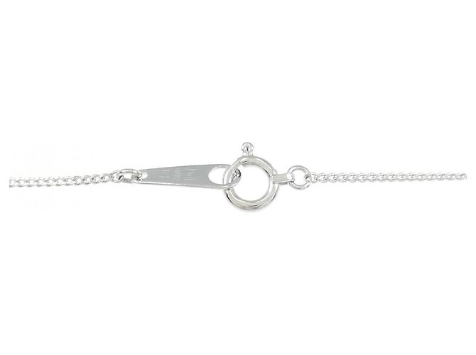 Autre Marque Colar de Diamante Solitário PT850 Prata - vista 5