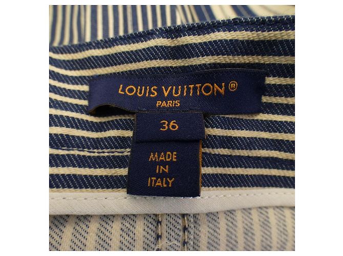 Gestreifte Louis Vuitton Rock Blau - Ansicht 4