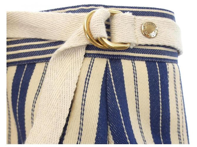Gestreifte Louis Vuitton Rock Blau - Ansicht 7