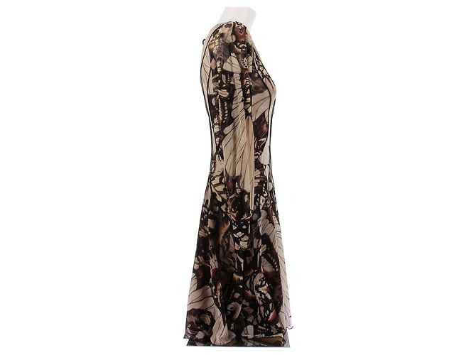 Jean Paul Gaultier Vestido largo marrón con estampado Castaño - vista 3