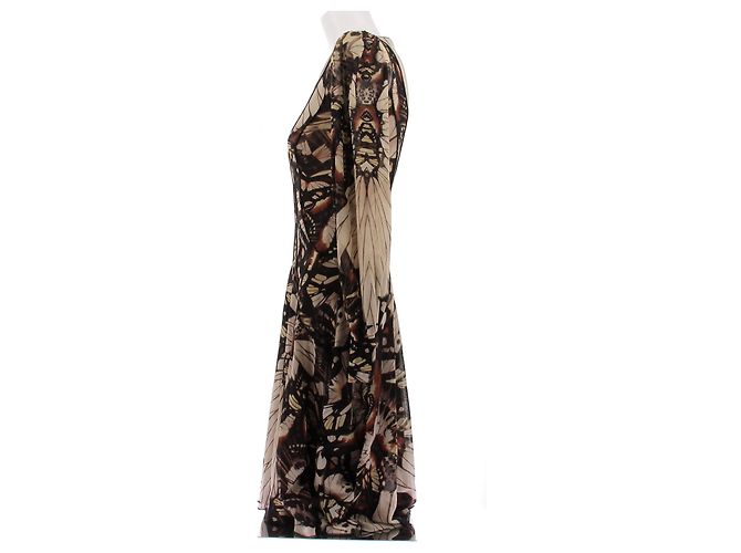 Jean Paul Gaultier Vestido largo marrón con estampado Castaño - vista 4