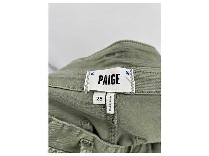 Paige Jeans Jeans Paige caqui de algodón Talla 28 - vista 3