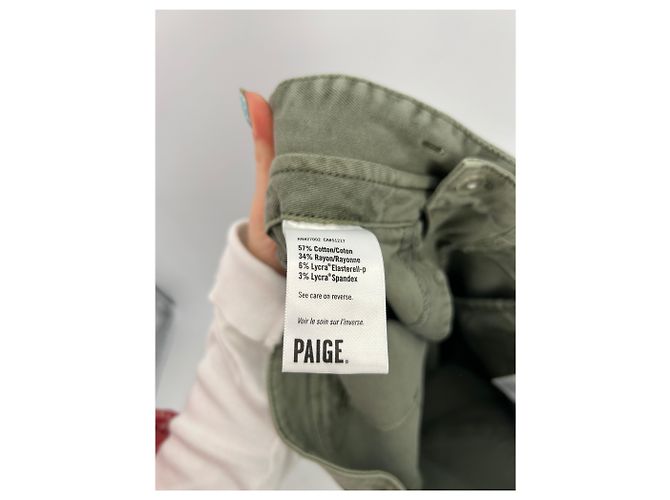 Paige Jeans Jeans Paige caqui de algodón Talla 28 - vista 4