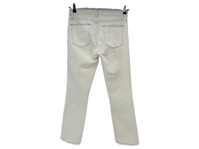 Frame Denim Jeans blancos con costuras azules - vista 2