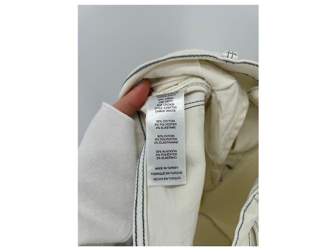 Frame Denim Jeans blancos con costuras azules - vista 4