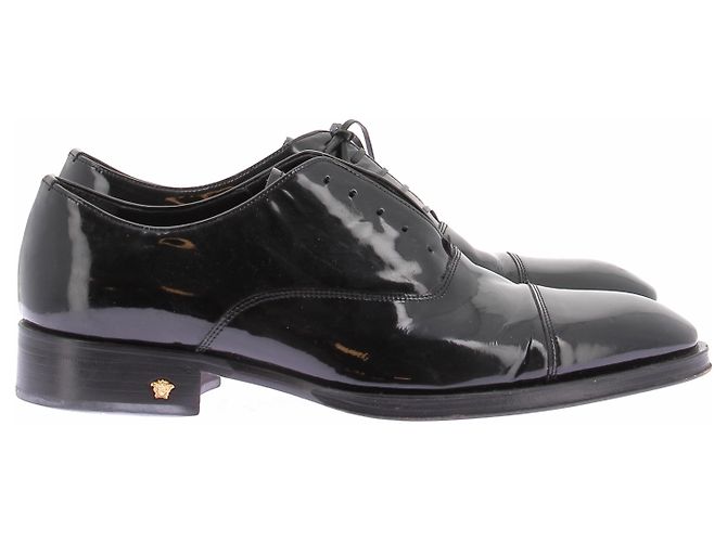 Versace Derby neri in pelle Nero - vista 2