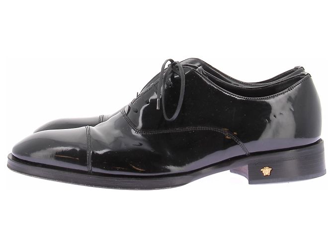 Versace Derby neri in pelle Nero - vista 3