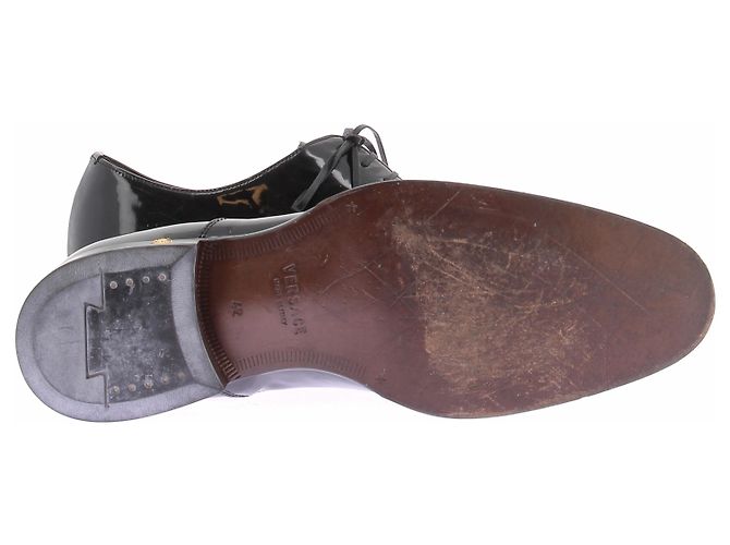 Versace Derby neri in pelle Nero - vista 7