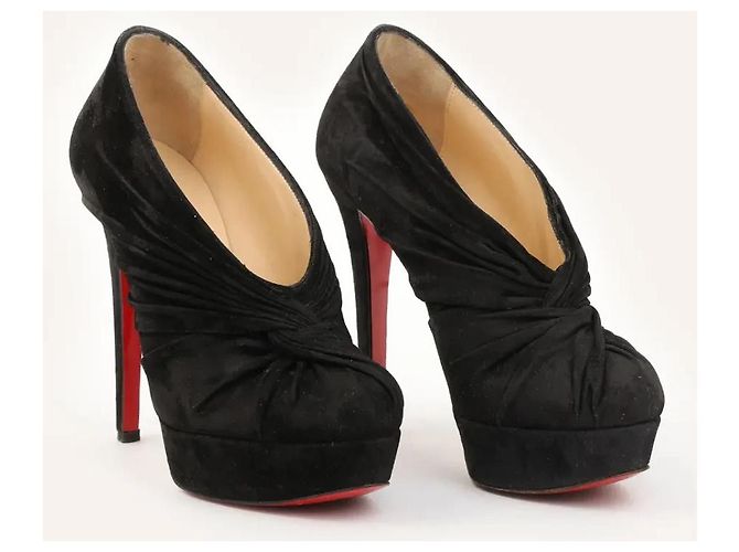 Stivaletti Christian Louboutin Twist in suede nera - vista 2