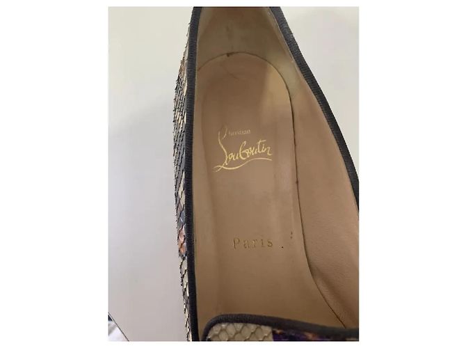 Mocassini Christian Louboutin Pitone Stampa Farfalla Multicolore - vista 3