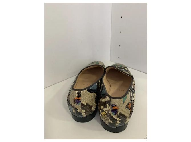 Mocassini Christian Louboutin Pitone Stampa Farfalla Multicolore - vista 5