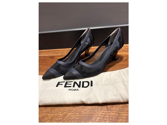 Tacchi a Punta in Rete Fendi Nero - vista 9