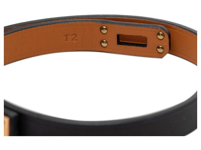 Hermès Bracciale Hermes Kelly Double Tour T2 Nero Rosa - vista 5