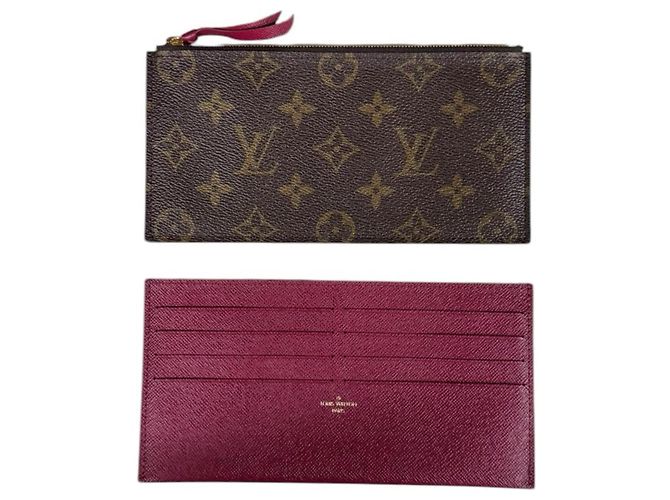 Borsa a Spalla Pochette Felicie Monogram Louis Vuitton Marrone Fuschia - vista 8