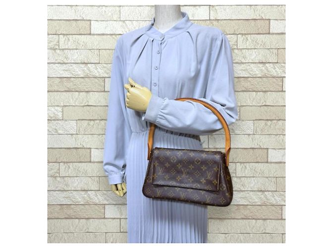 Borsa a mano Mini Looping Monogram Louis Vuitton Marrone - vista 2