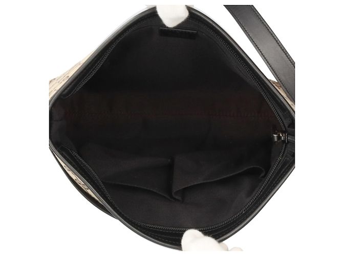 Gucci Sherry Schultertasche aus beigem und braunem GG-Canvas - Ansicht 6