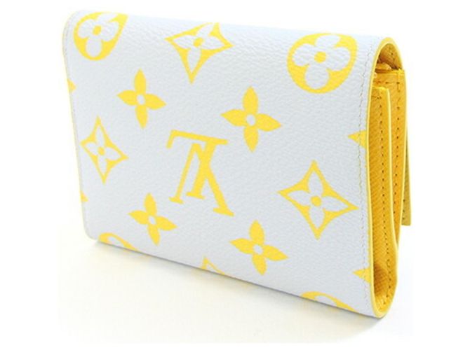 Billetera Tri-Fold Louis Vuitton Gris Amarillo - vista 2