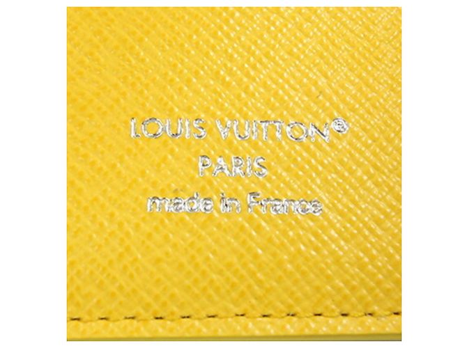 Billetera Tri-Fold Louis Vuitton Gris Amarillo - vista 5
