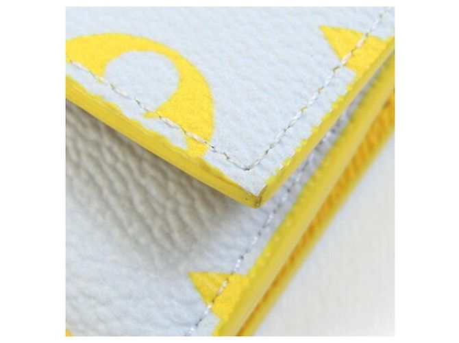 Billetera Tri-Fold Louis Vuitton Gris Amarillo - vista 7