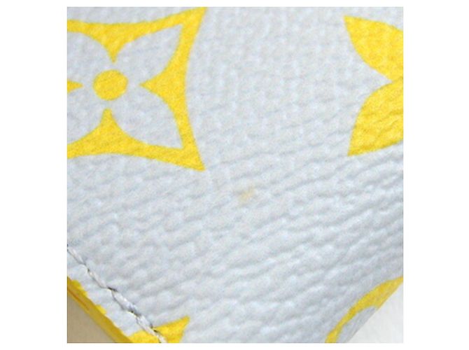 Billetera Tri-Fold Louis Vuitton Gris Amarillo - vista 8