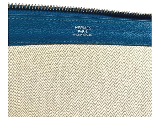 Borsa Clutch Blu Hermès - vista 11