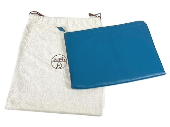 Borsa Clutch Blu Hermès - vista 16