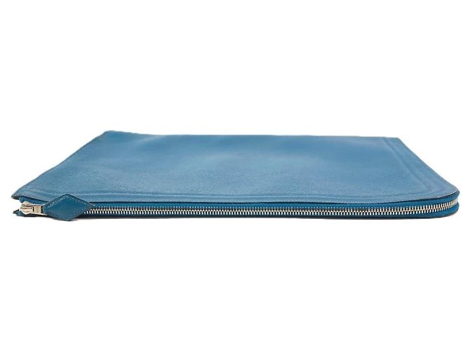 Borsa Clutch Blu Hermès - vista 4