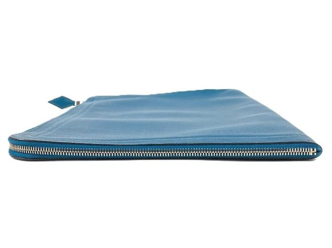 Borsa Clutch Blu Hermès - vista 5
