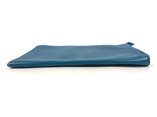 Borsa Clutch Blu Hermès - vista 6