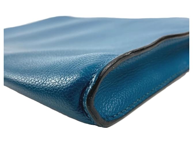 Borsa Clutch Blu Hermès - vista 7