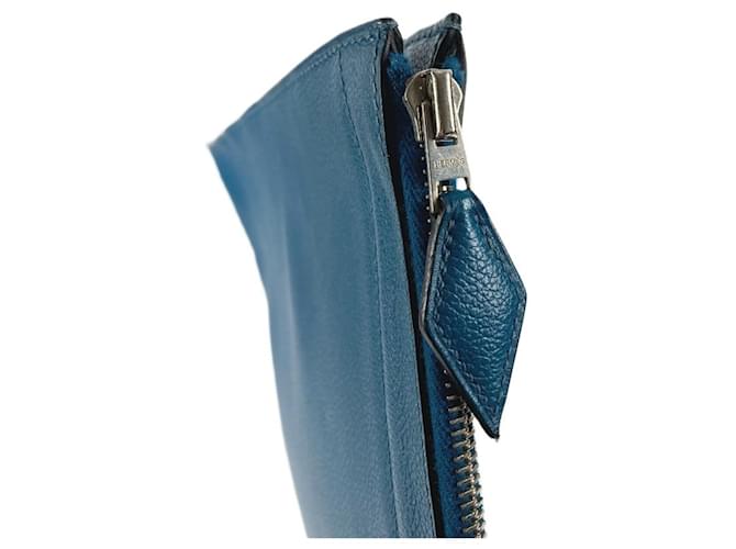 Borsa Clutch Blu Hermès - vista 9