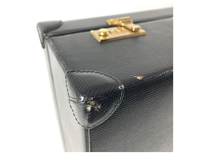 Valigetta Attache Anagramma Logo Vintage Loewe Nero - vista 11