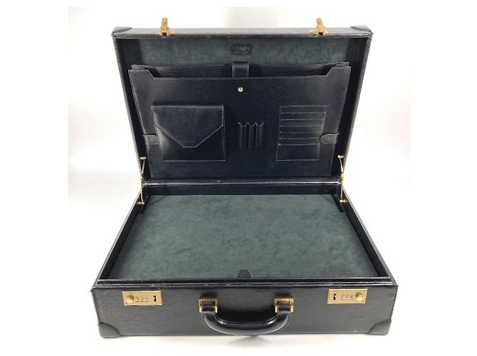 Valigetta Attache Anagramma Logo Vintage Loewe Nero - vista 12