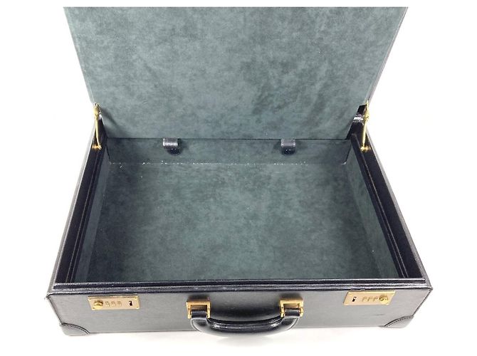 Valigetta Attache Anagramma Logo Vintage Loewe Nero - vista 13