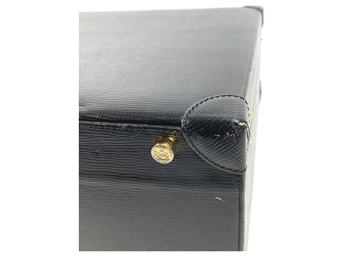 Valigetta Attache Anagramma Logo Vintage Loewe Nero - vista 6