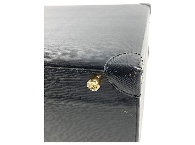 Valigetta Attache Anagramma Logo Vintage Loewe Nero - vista 7