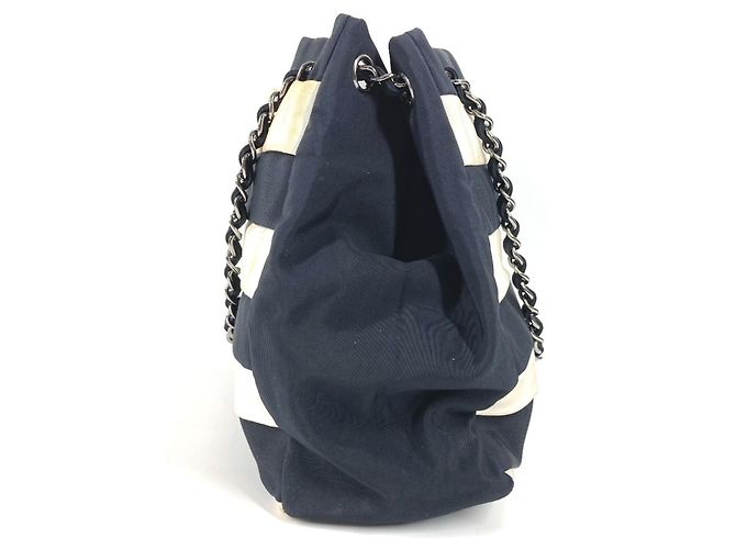 Chanel 2.55 Hardware Border Shoulder Bag Black White - view 3