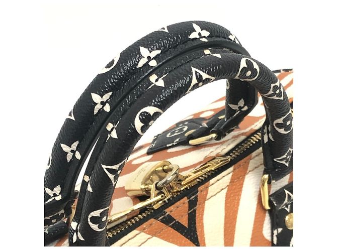Speedy Borsa Bandoulière 25 Monogram Gigante Louis Vuitton Marrone Bianco - vista 10
