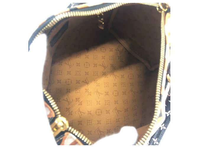Speedy Borsa Bandoulière 25 Monogram Gigante Louis Vuitton Marrone Bianco - vista 16