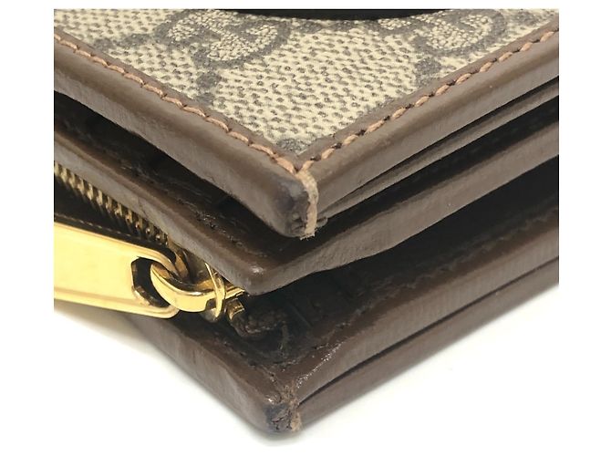 Billetera bi-fold Gucci GG Supreme marrón Castaño - vista 8