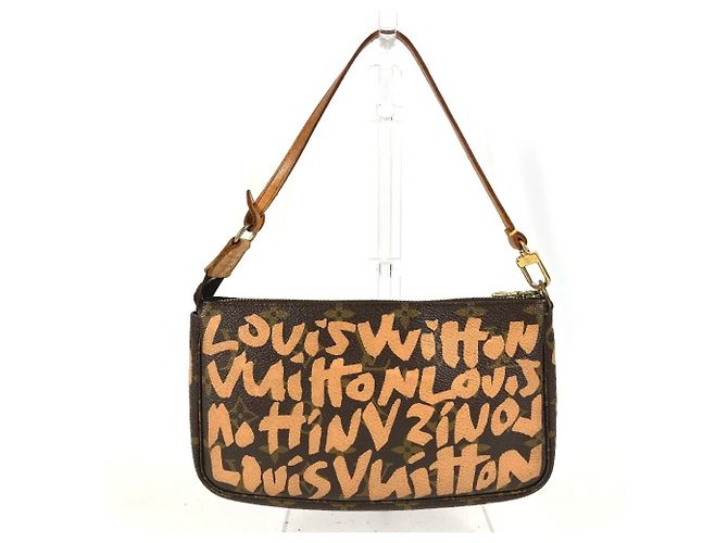 Pochette Accessoires Monogram Graffiti Louis Vuitton Castaño Naranja - vista 11